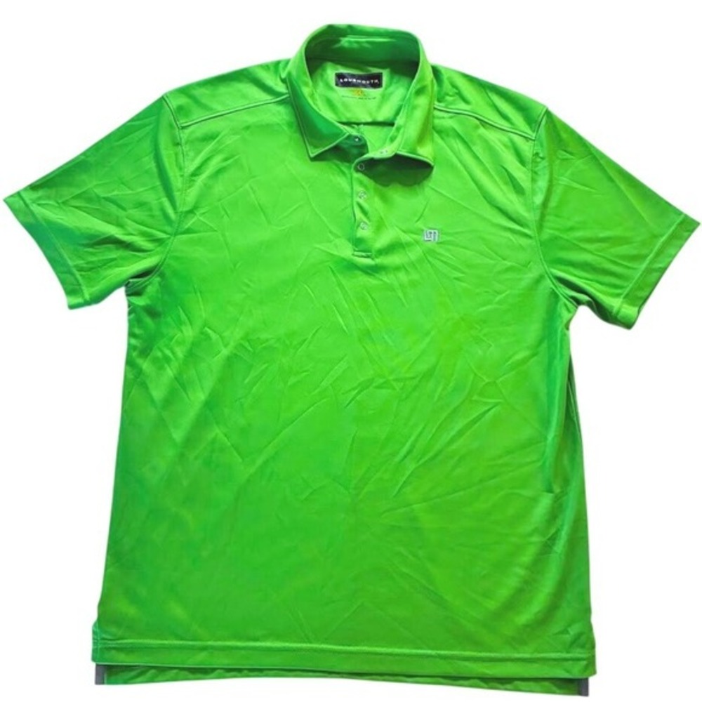 Loudmouth Golf Mens XL Polo Shirt Green Bold Vibrant Performance‎ Activewear